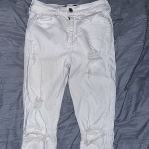 white hollister jeans